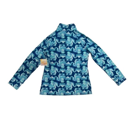 Lilly Pulitzer Women's Small 1/2 Zip Skipper Popover Deep Indigo Joy Ride NWT - Picture 7 of 13
